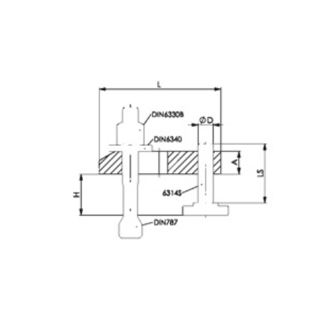 Łapa dociskowa ukośna, z regulowaną śrubą podporową AMF M12 x 12 x 100 mm - 2